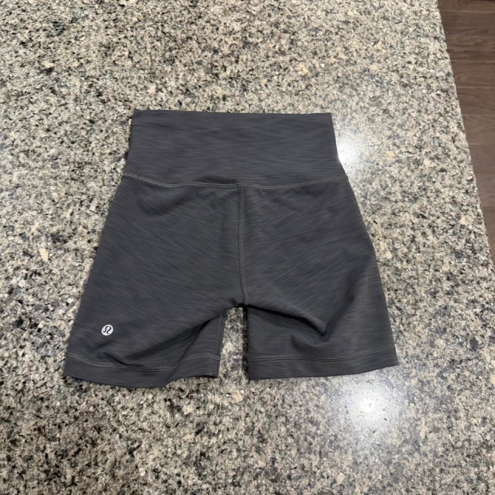 Lululemon Wunder Train High-Rise Short 6" Heathered Graphite Grey